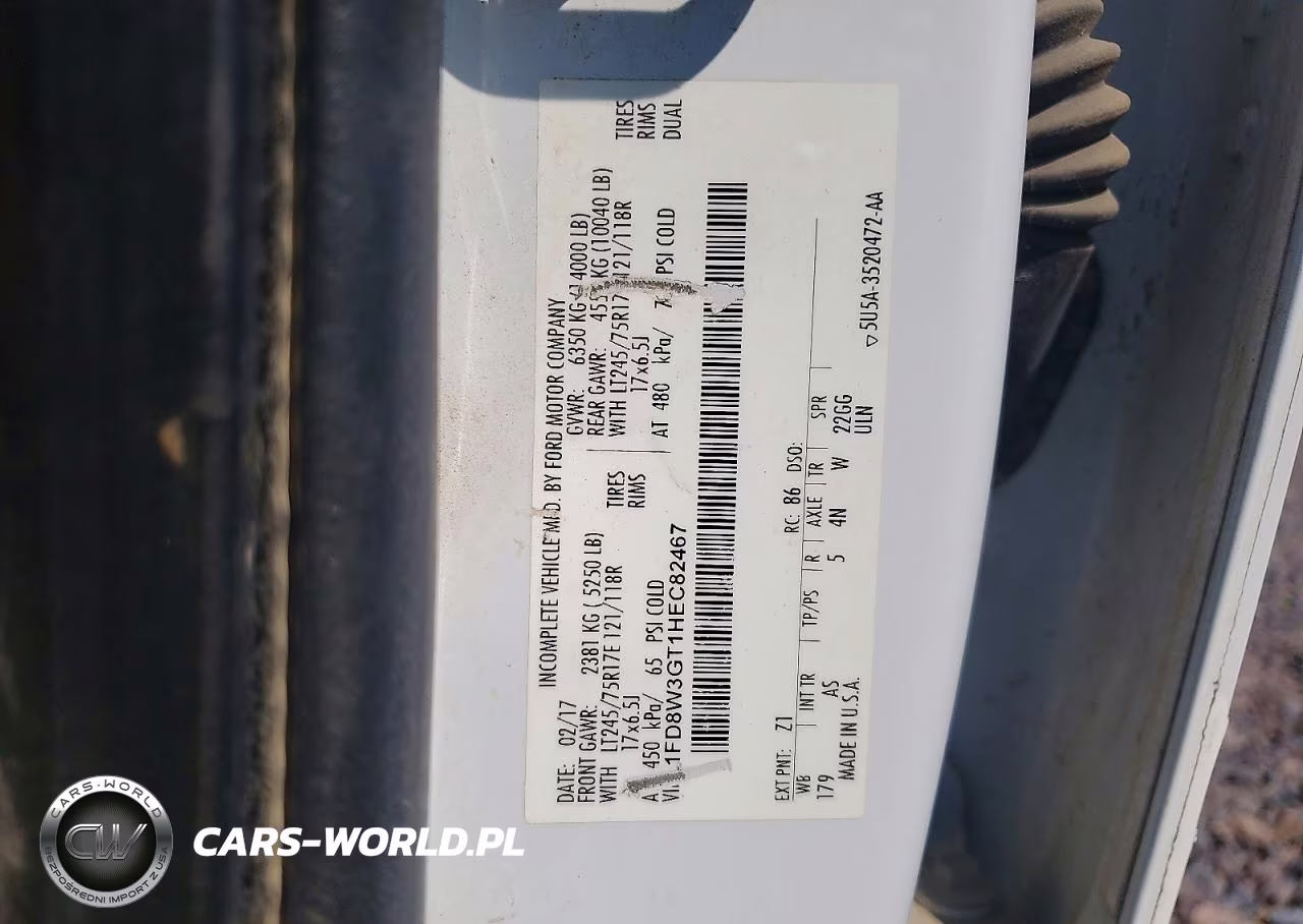 2017 Ford F350 Super Duty VIN:1FD8W3GT1HEC82467 - 12