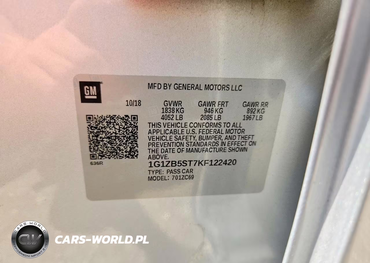 2019 Chevrolet Malibu Ls VIN:1G1ZB5ST7KF122420 - 12