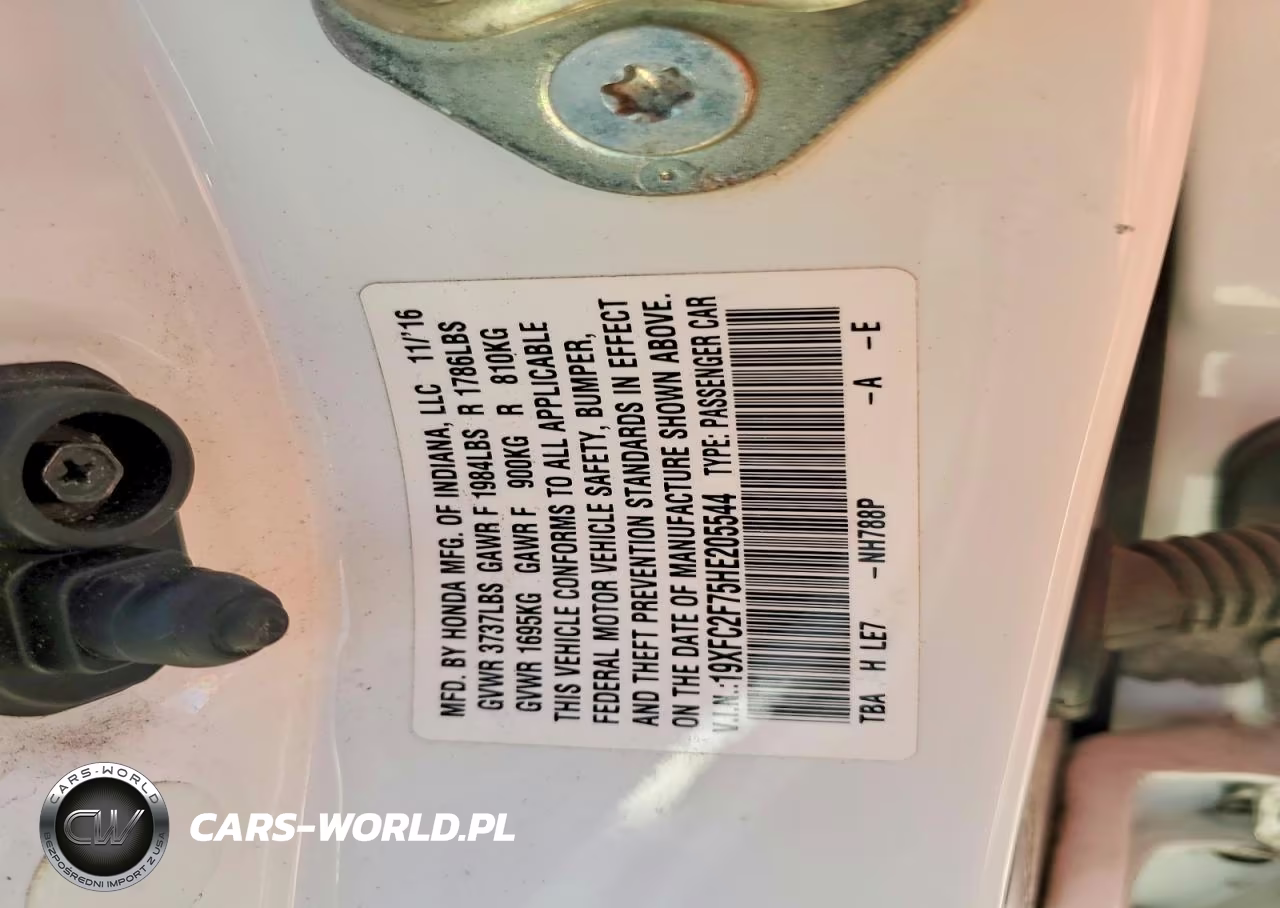 2017 Honda Civic Ex VIN:19XFC2F75HE205544 - 12