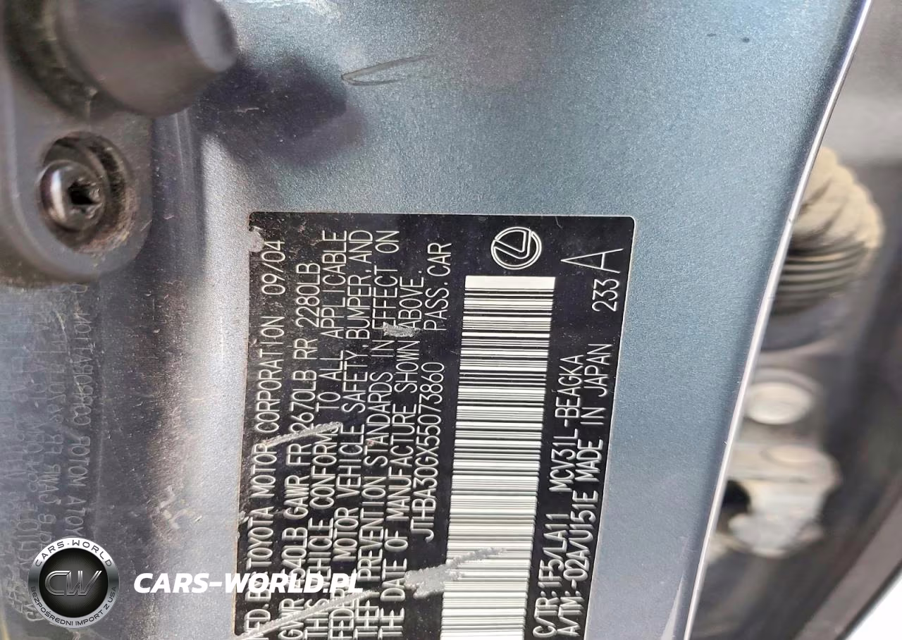 2005 Lexus Es 330 VIN:JTHBA30GX55073860 - 12
