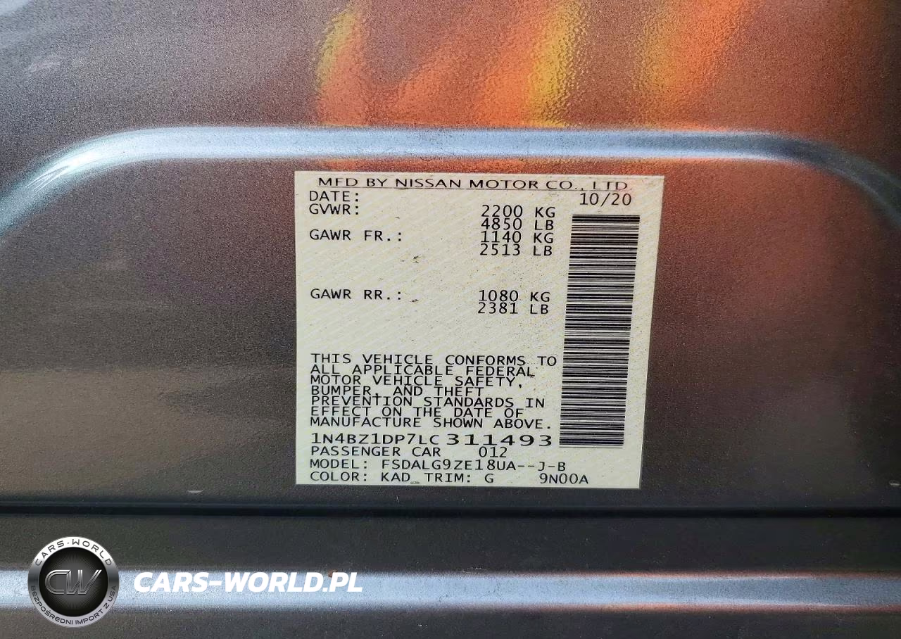 2020 Nissan Leaf Sl Plus VIN:1N4BZ1DP7LC311493 - 12