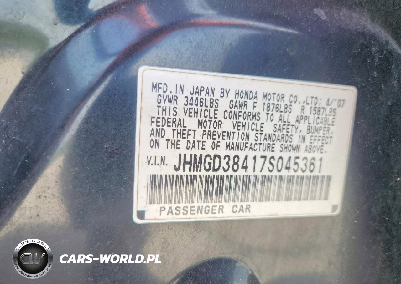 2007 Honda Fit VIN:JHMGD38417S045361 - 13