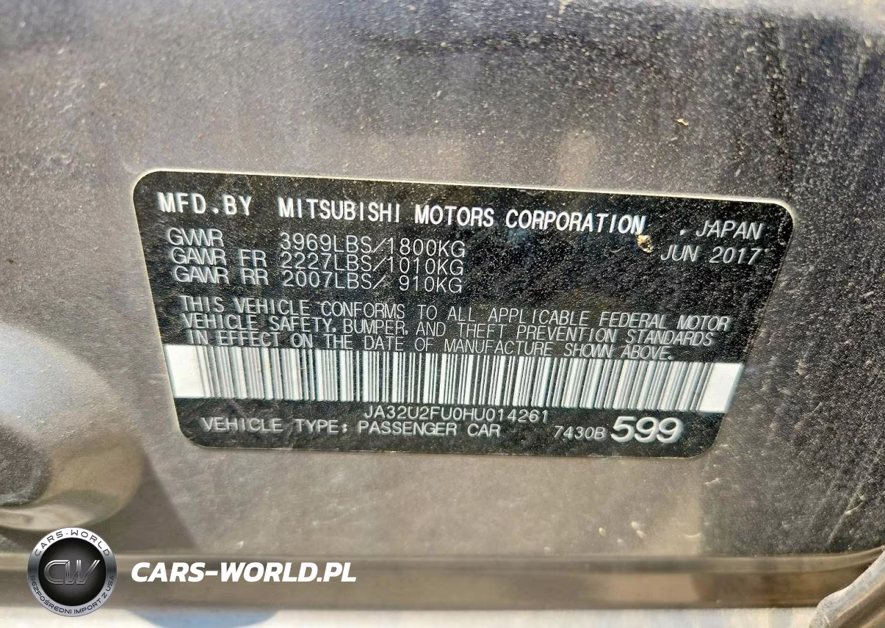 2017 Mitsubishi Lancer Es VIN:JA32U2FU0HU014261 - 12