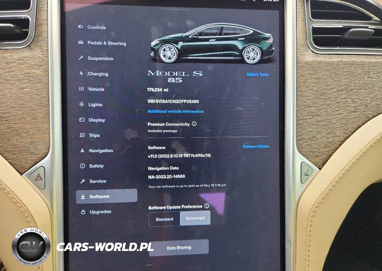 2013 Tesla Model S VIN:5YJSA1CN2DFP05490 - 9