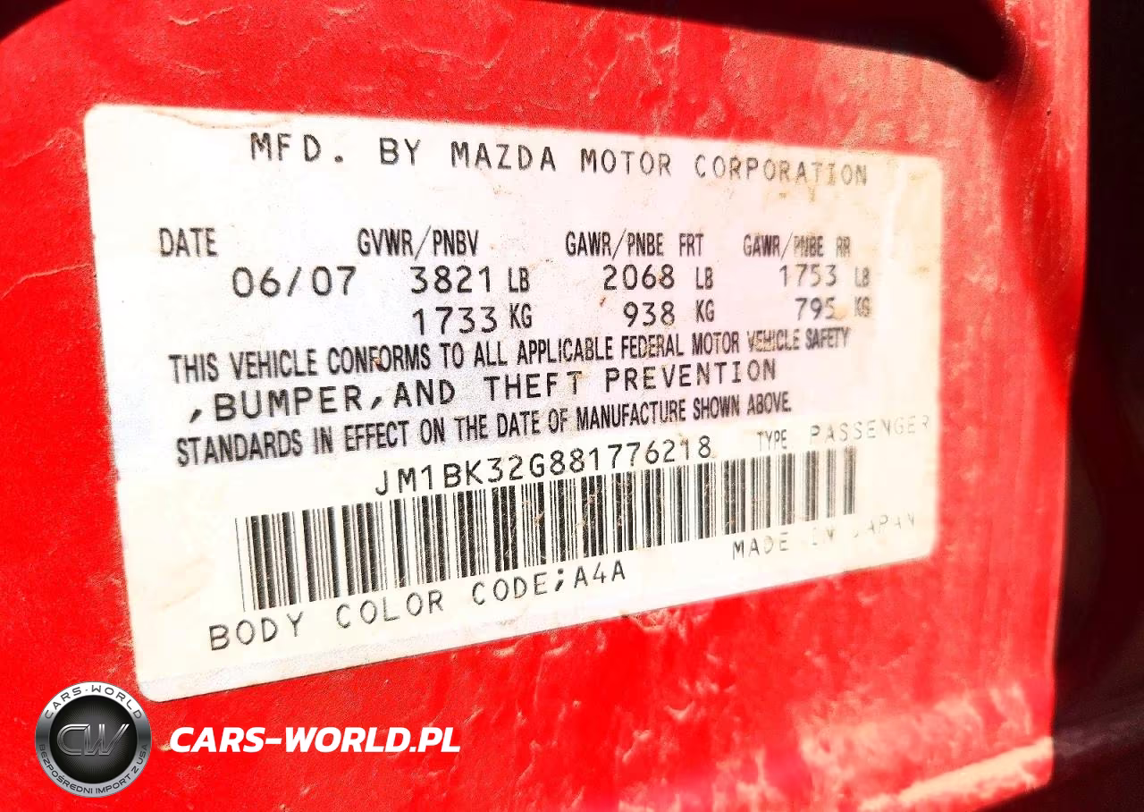 2008 Mazda 3 I VIN:JM1BK32G881776218 - 13