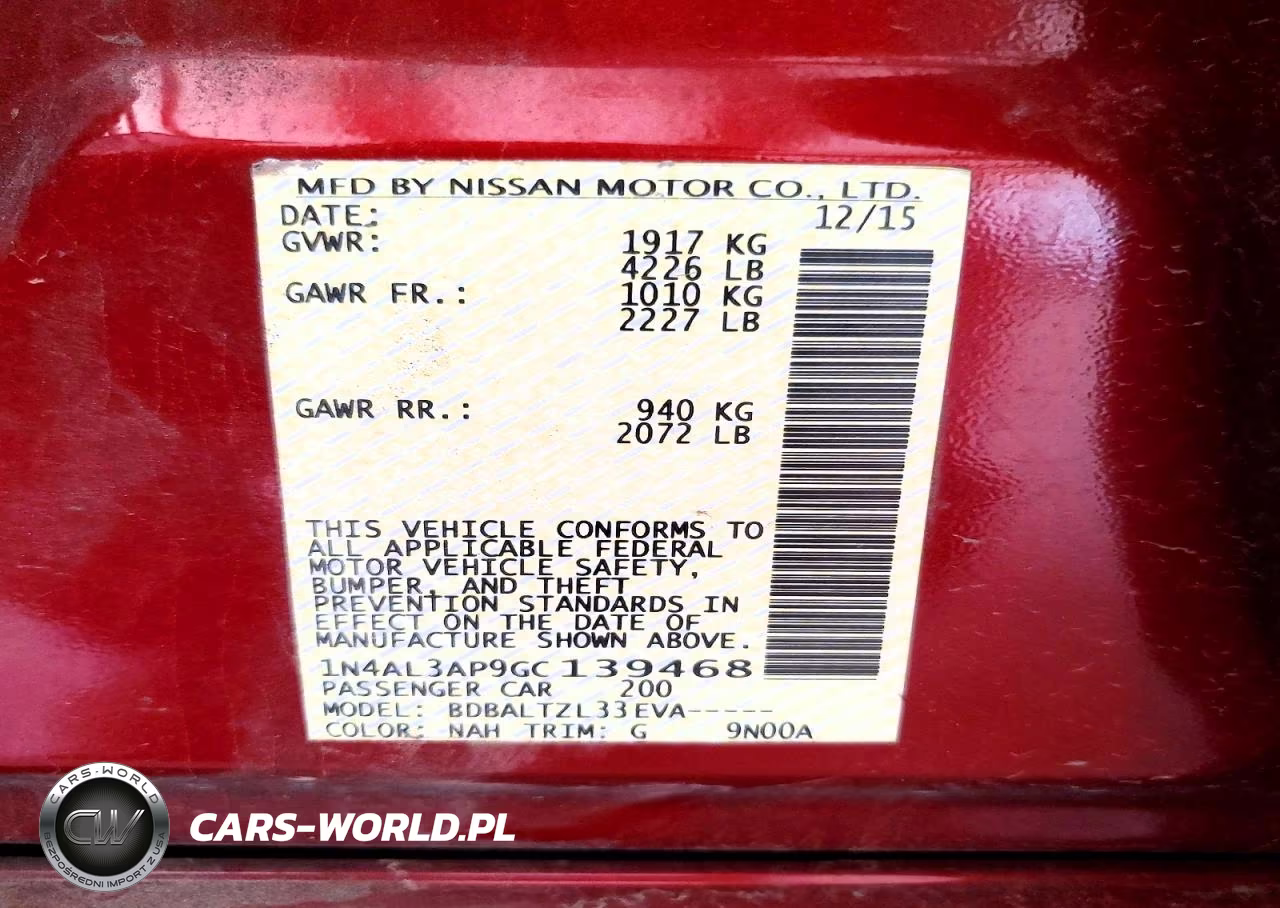 2016 Nissan Altima 2.5 Sl VIN:1N4AL3AP9GC139468 - 12