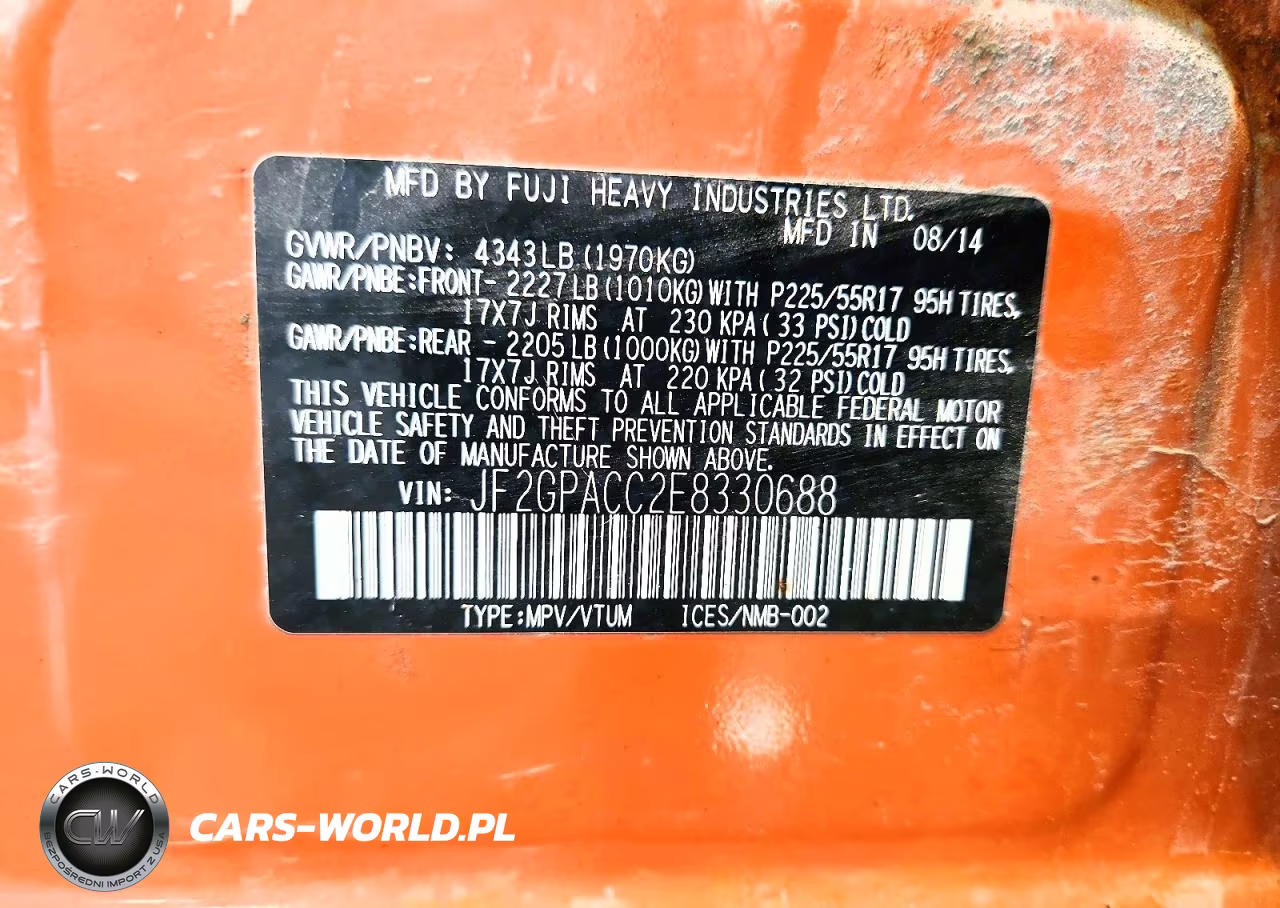 2014 Subaru Xv Crosstrek 2.0 Premium VIN:JF2GPACC2E8330688 - 13