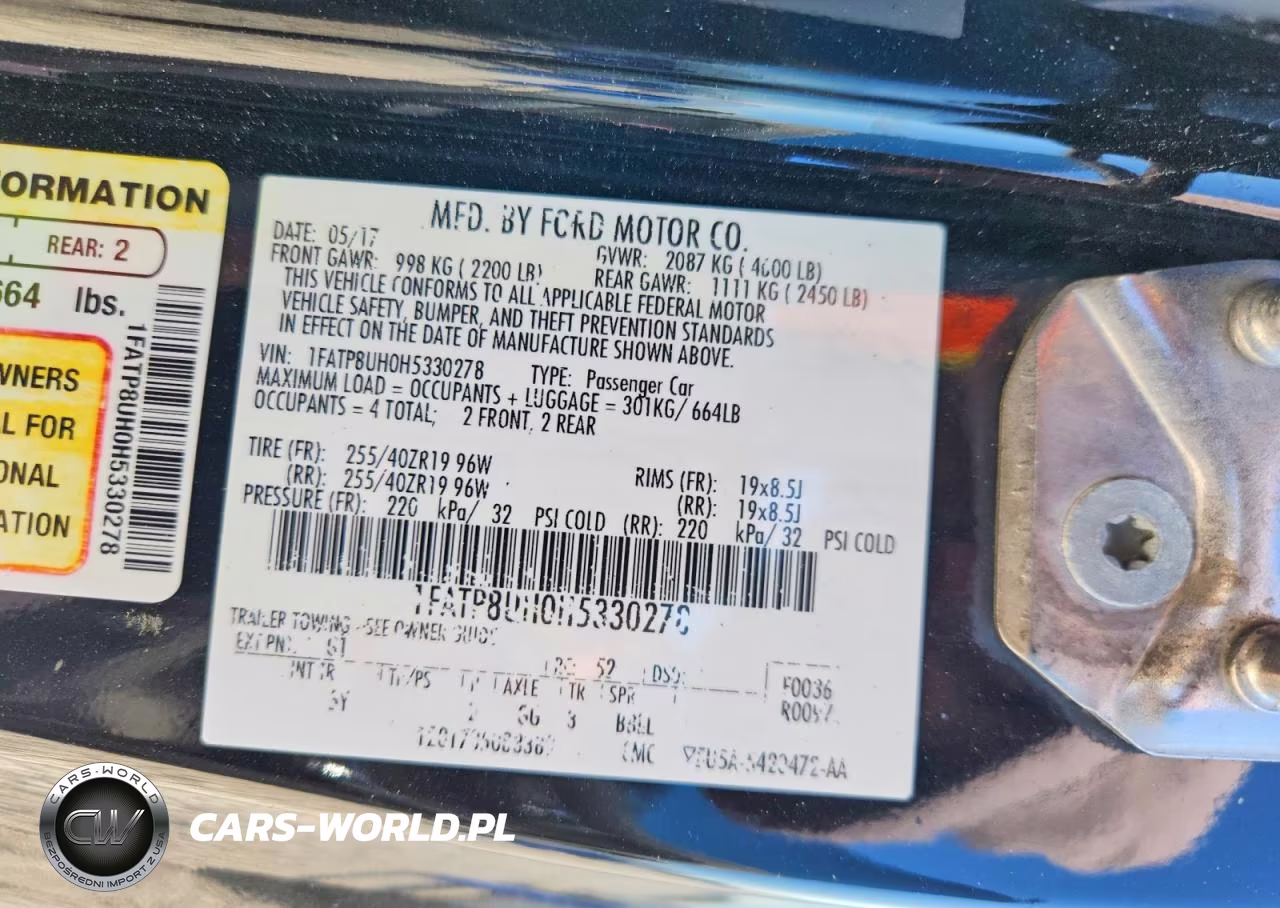 2017 Ford Mustang VIN:1FATP8UH0H5330278 - 12