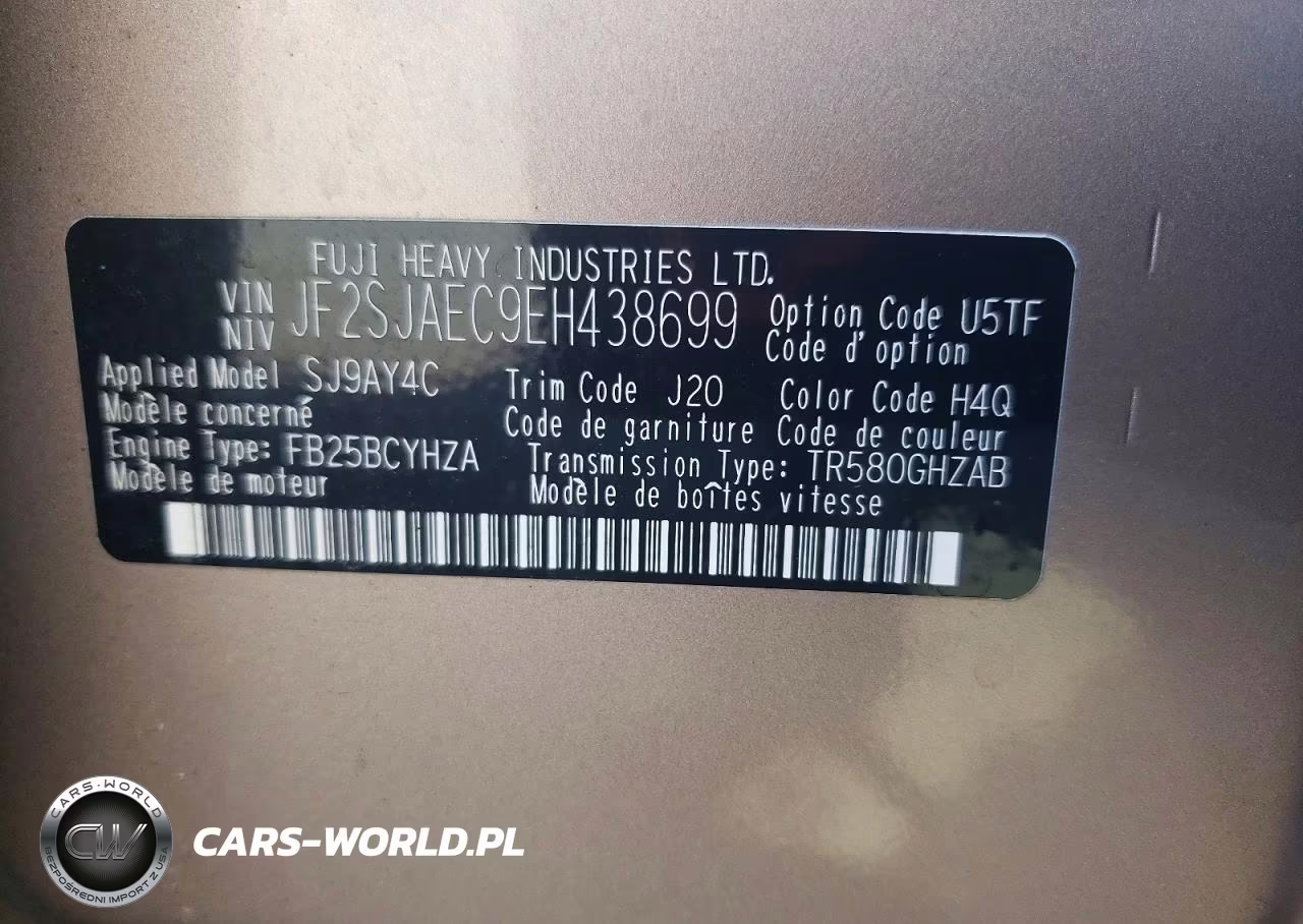 2014 Subaru Forester 2.5I Premium VIN:JF2SJAEC9EH438699 - 12