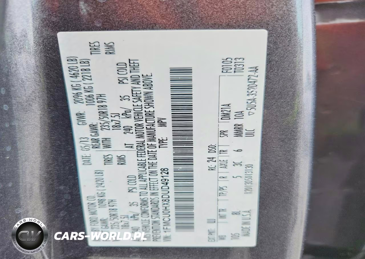 2013 Ford Escape Sel VIN:1FMCU0HX8DUD49128 - 13