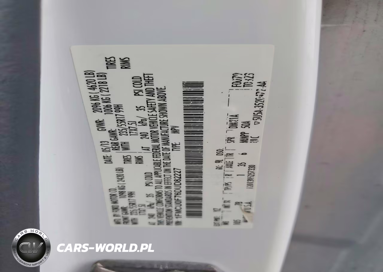 2013 Ford Escape S VIN:1FMCU0F76DUD82227 - 13