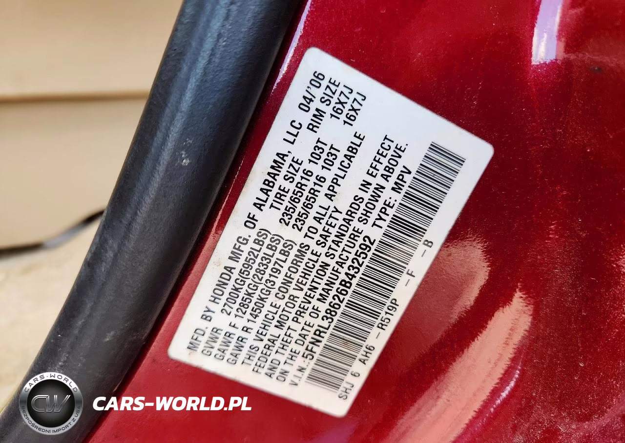 2006 Honda Odyssey Exl VIN:5FNRL38626B432592 - 13