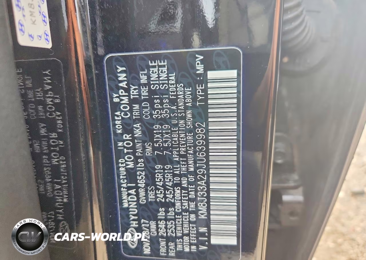 2018 Hyundai Tucson Limited VIN:KM8J33A29JU639982 - 12