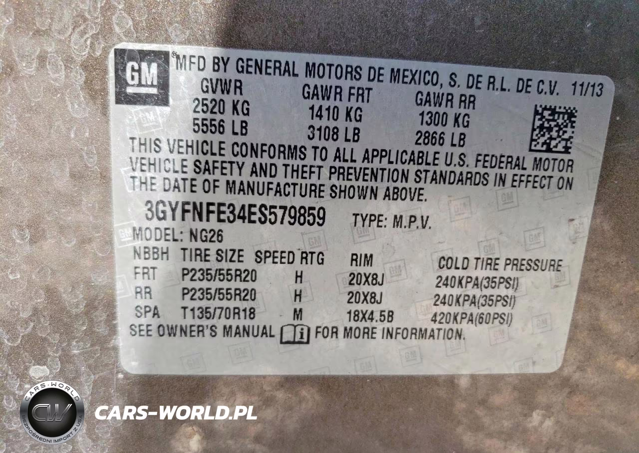 2014 Cadillac Srx Performance Collection VIN:3GYFNFE34ES579859 - 12