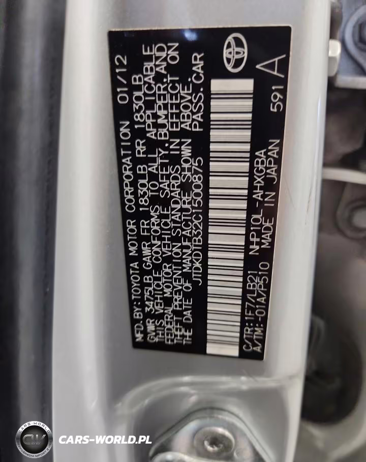 2012 Toyota Prius C Four VIN:JTDKDTB32C1500875 - 12