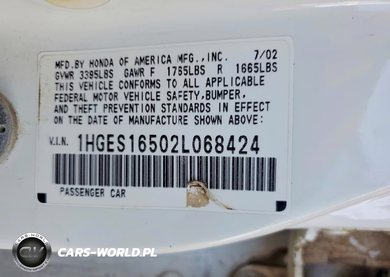 2002 Honda Civic Lx VIN:1HGES16502L068424 - 12