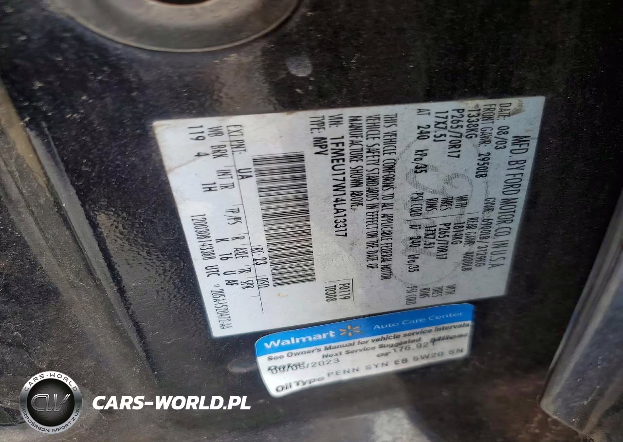 2004 Ford Expedition Eddie Bauer VIN:1FMEU17W14LA13317 - 14