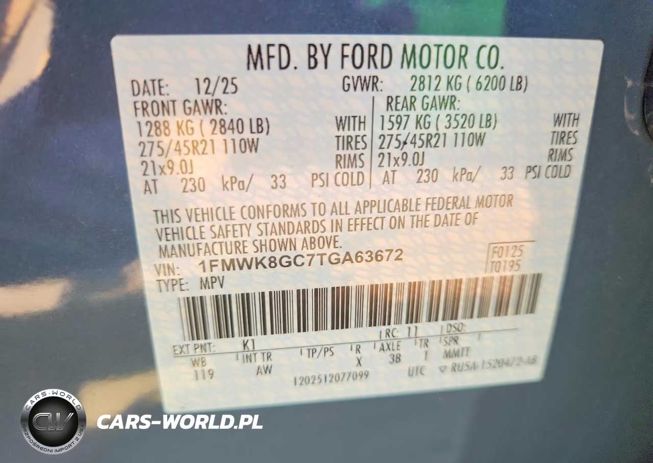 2026 Ford Explorer St VIN:1FMWK8GC7TGA63672 - 13