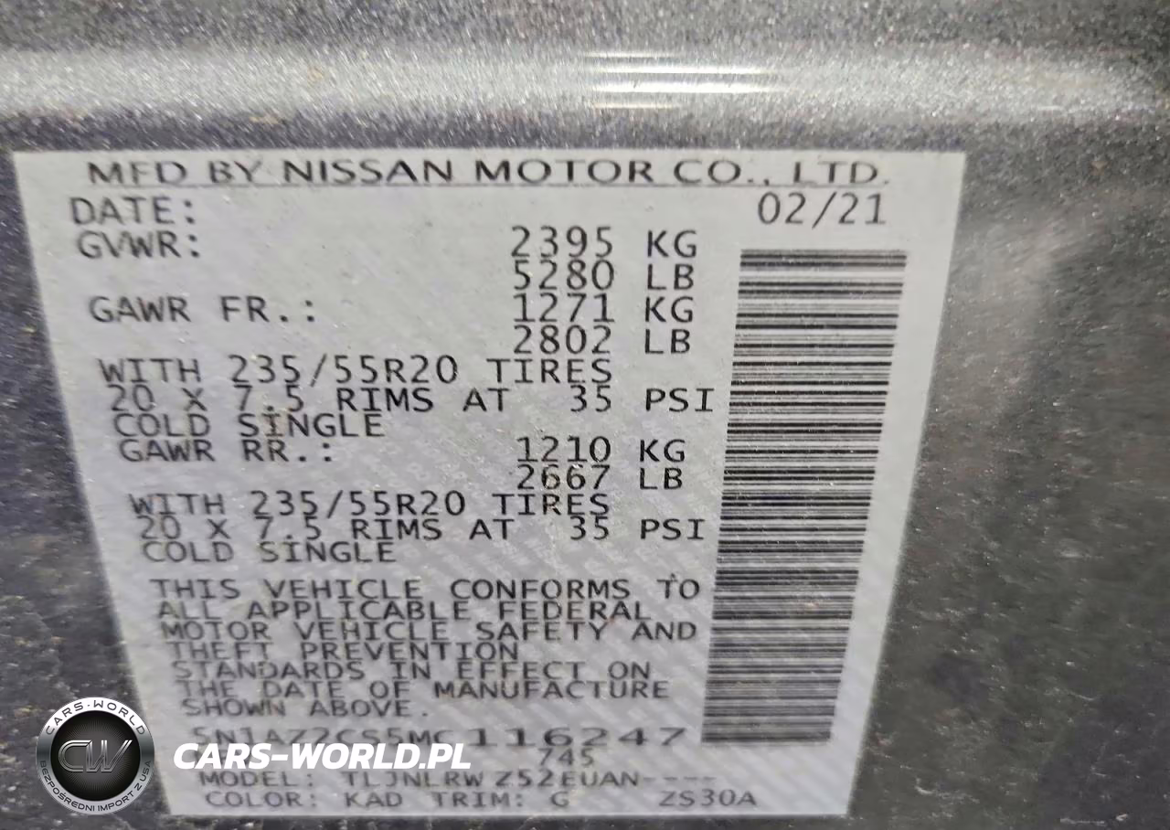 2021 Nissan Murano Sl VIN:5N1AZ2CS5MC116247 - 12