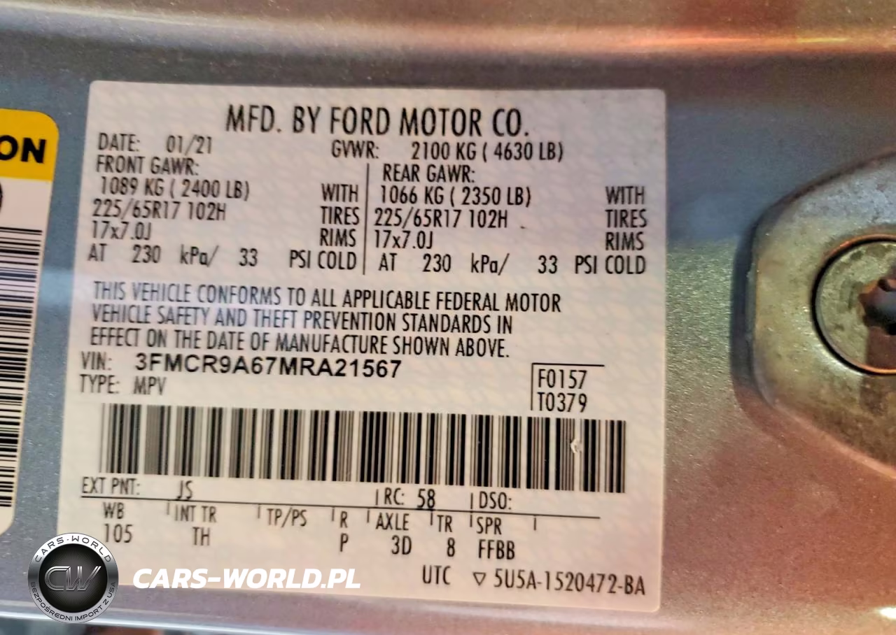 2021 Ford Bronco Sport First Edition VIN:3FMCR9A67MRA21567 - 13