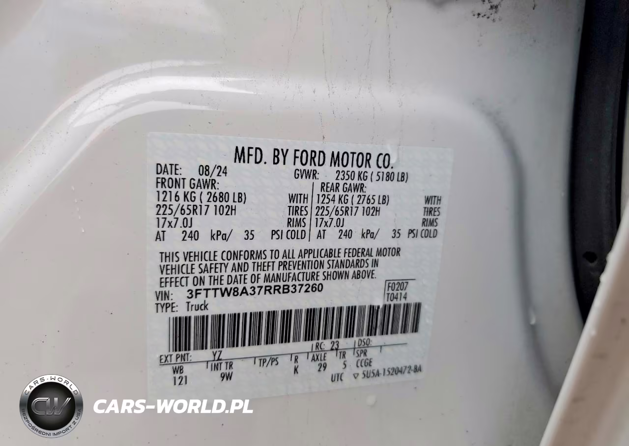 2024 Ford Maverick Xl VIN:3FTTW8A37RRB37260 - 12