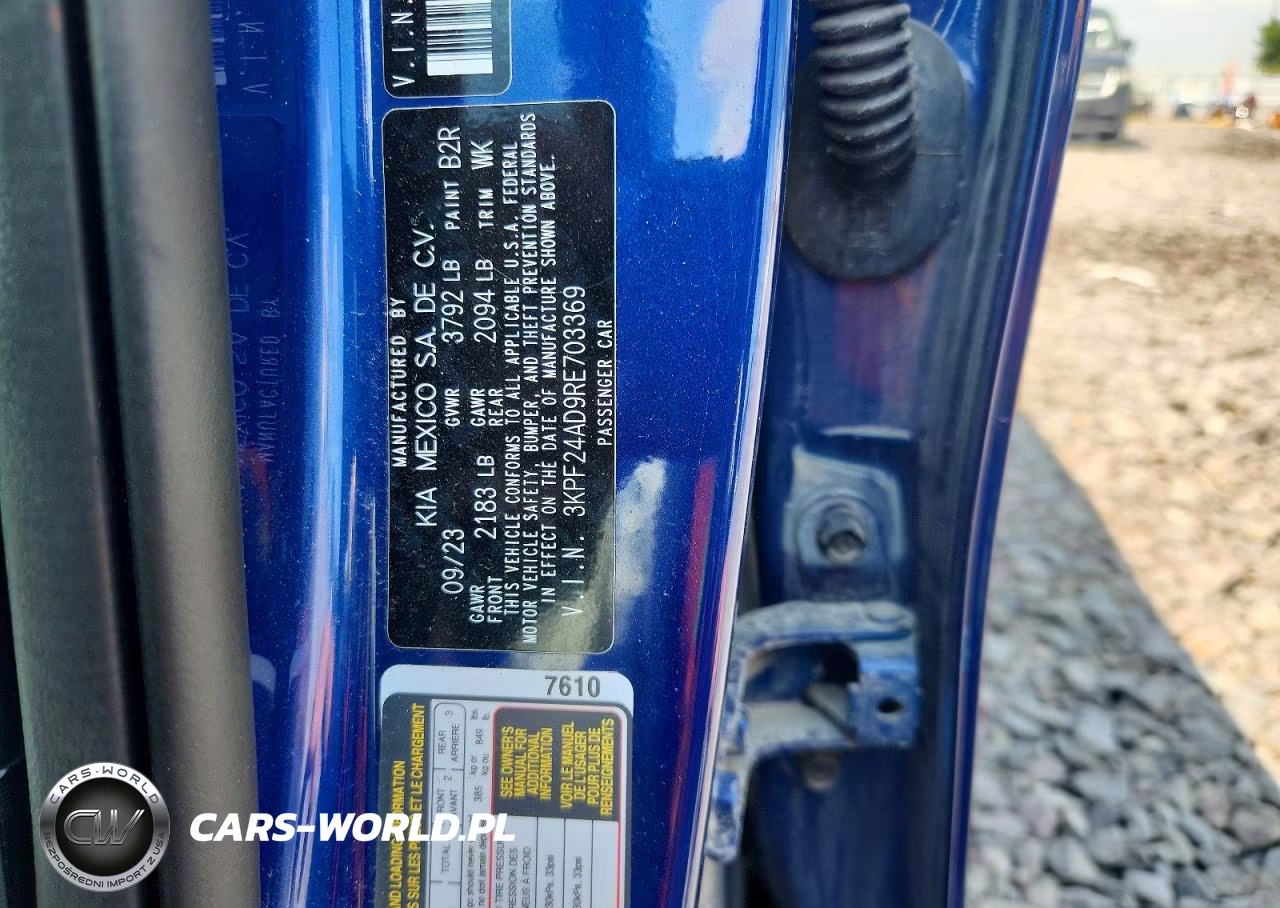 2024 Kia Forte Lxs VIN:3KPF24AD9RE703369 - 12