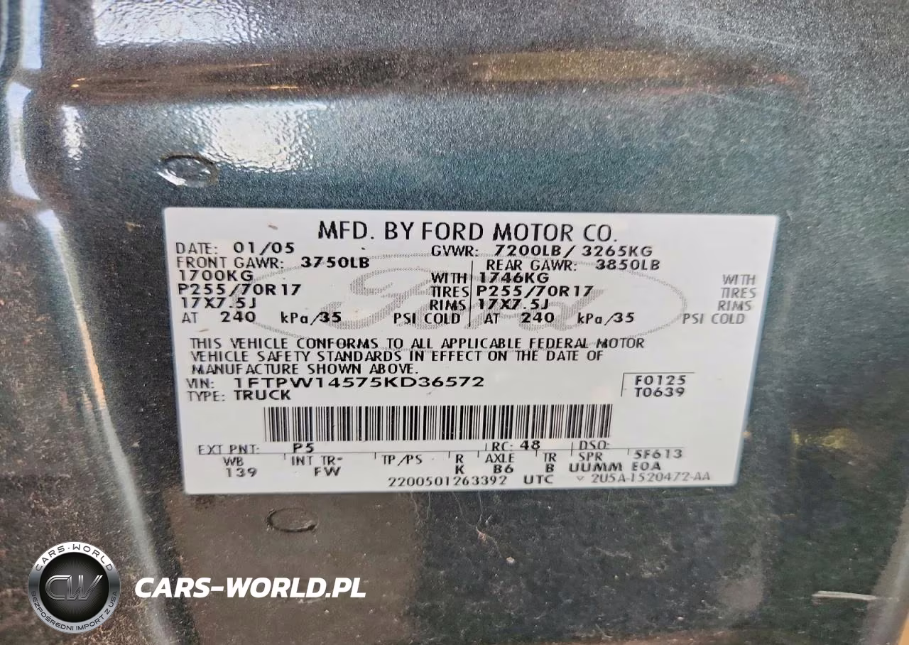 2005 Ford F150 Supercrew VIN:1FTPW14575KD36572 - 12