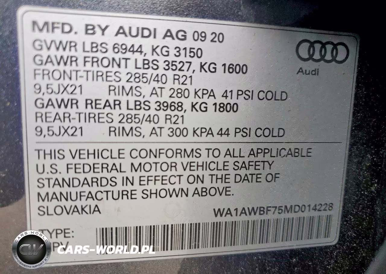 2021 Audi Sq7 Premium Plus VIN:WA1AWBF75MD014228 - 13