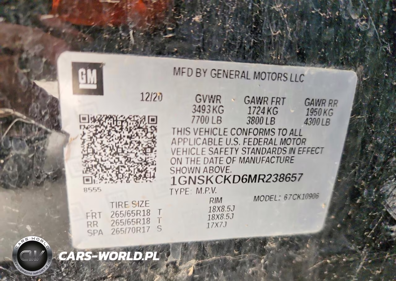 2021 Chevrolet Suburban K1500 Lt VIN:1GNSKCKD6MR238657 - 13