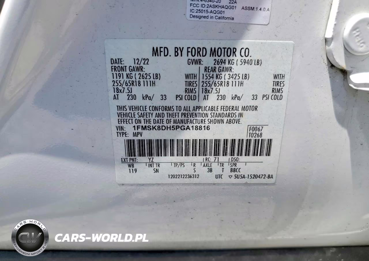 2023 Ford Explorer Xlt VIN:1FMSK8DH5PGA18816 - 12
