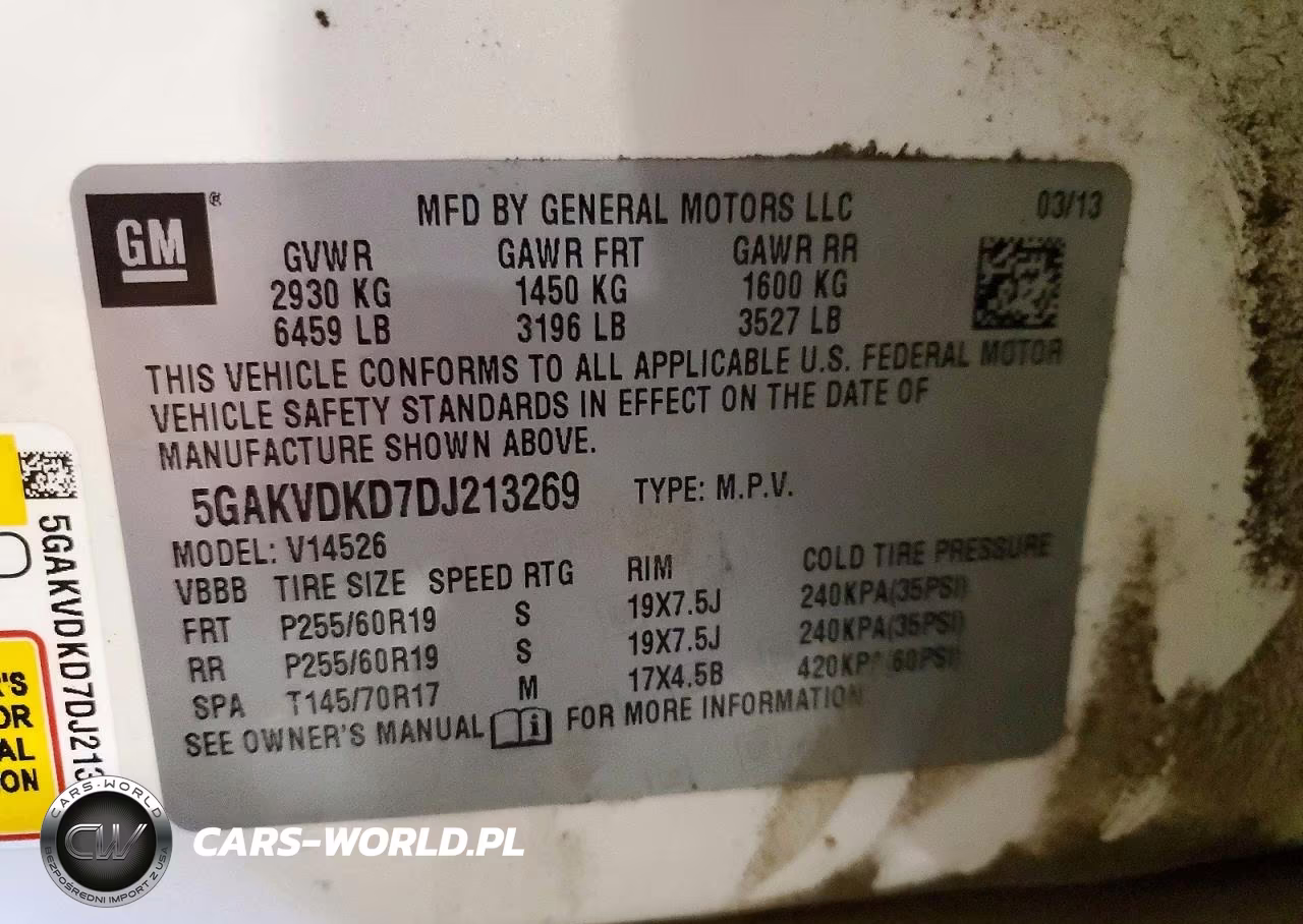 2013 Buick Enclave VIN:5GAKVDKD7DJ213269 - 13