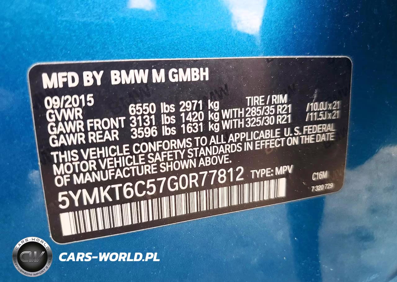 2016 BMW X5 M VIN:5YMKT6C57G0R77812 - 13