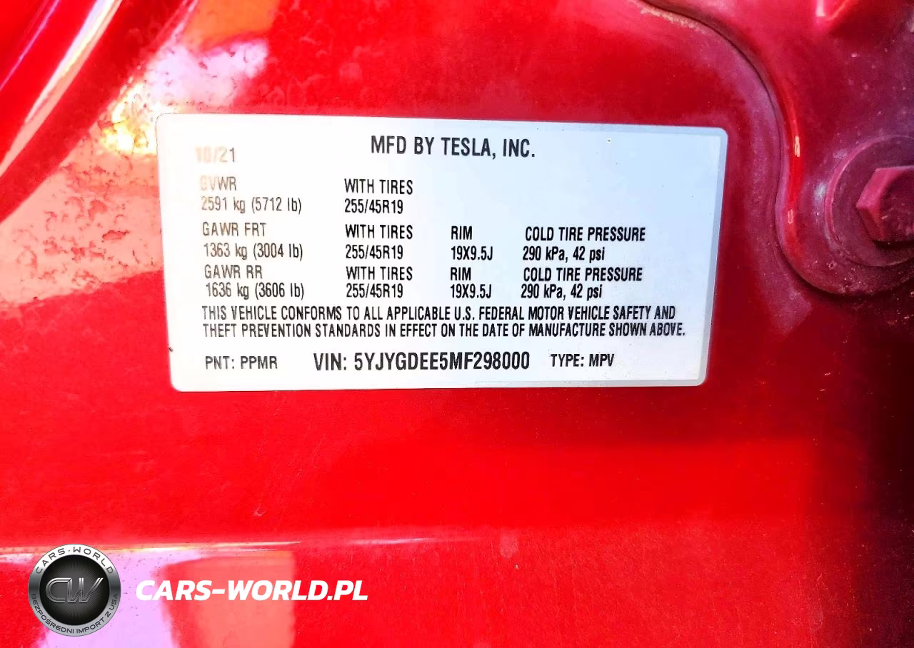 2021 Tesla Model Y VIN:5YJYGDEE5MF298000 - 13