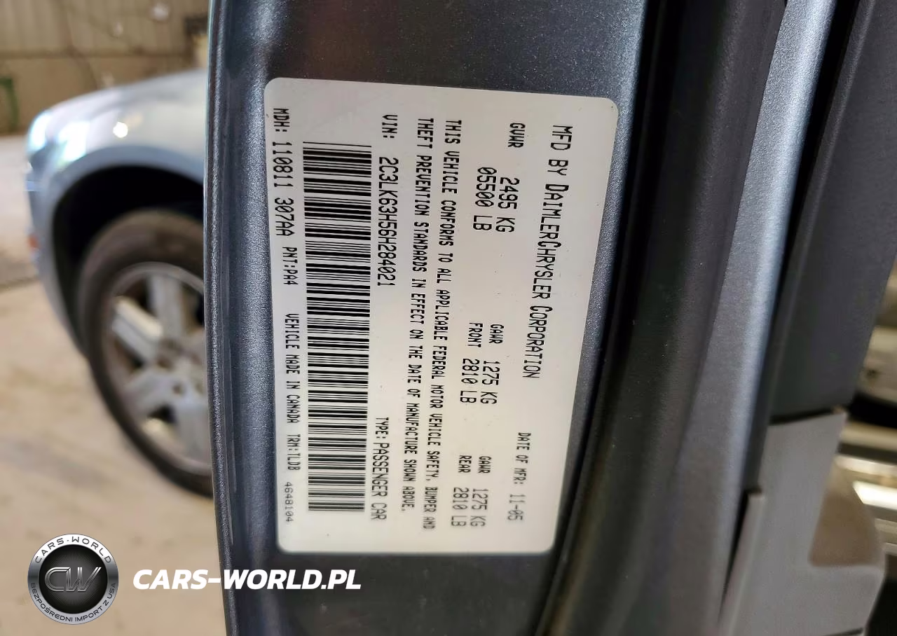 2006 Chrysler 300C VIN:2C3LK63H56H284021 - 12
