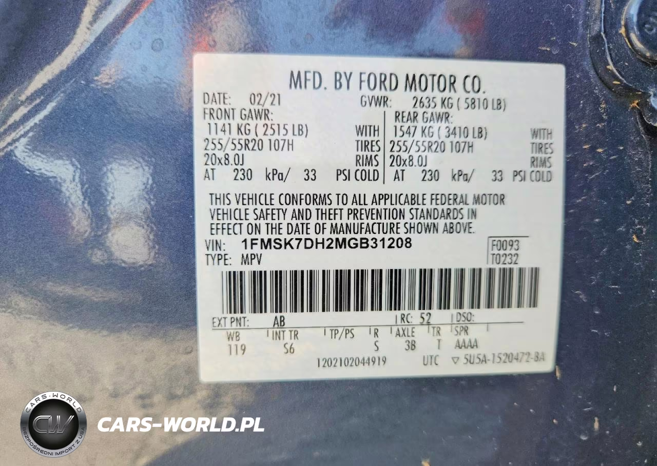 2021 Ford Explorer Xlt VIN:1FMSK7DH2MGB31208 - 14
