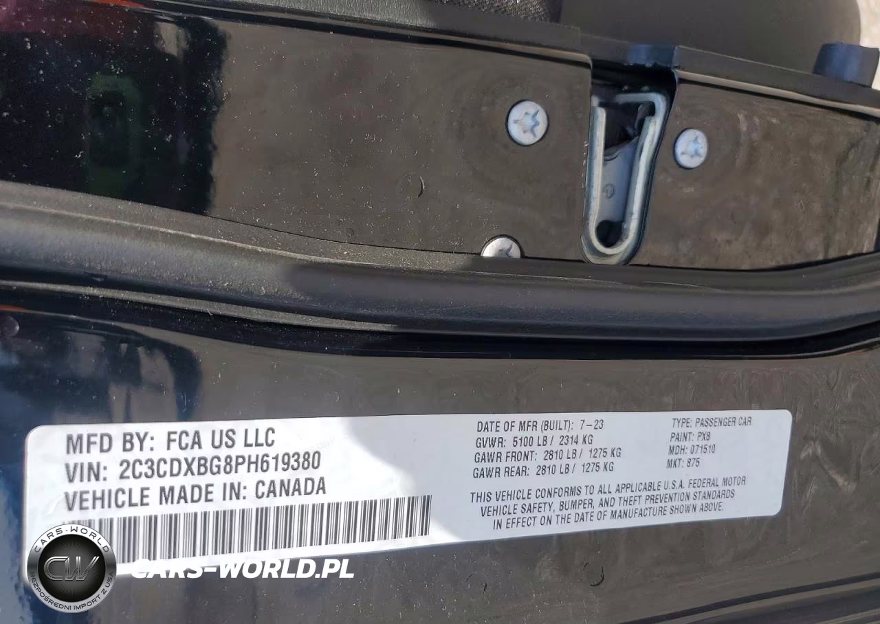 2023 Dodge Charger Sxt VIN:2C3CDXBG8PH619380 - 12