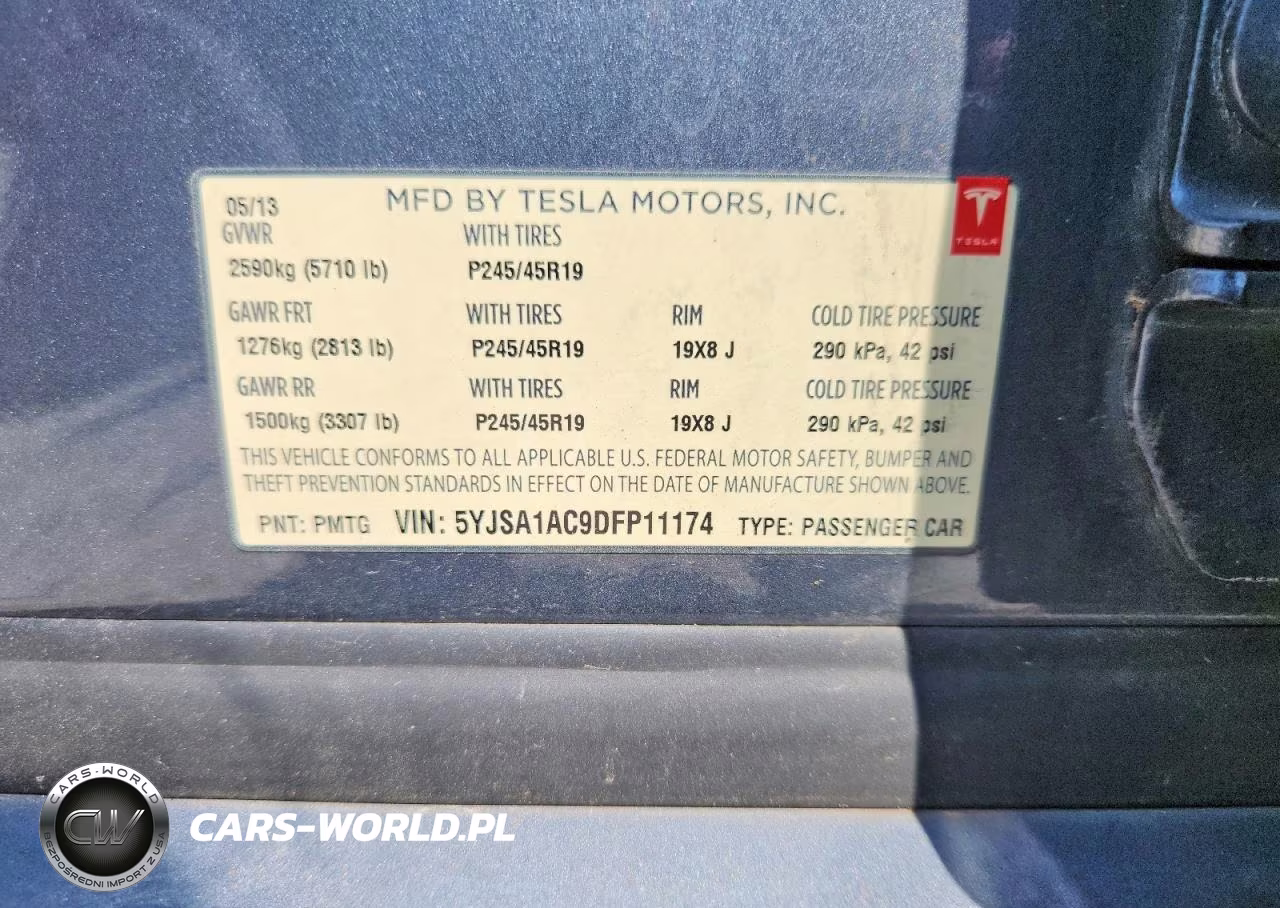 2013 Tesla Model S VIN:5YJSA1AC9DFP11174 - 13