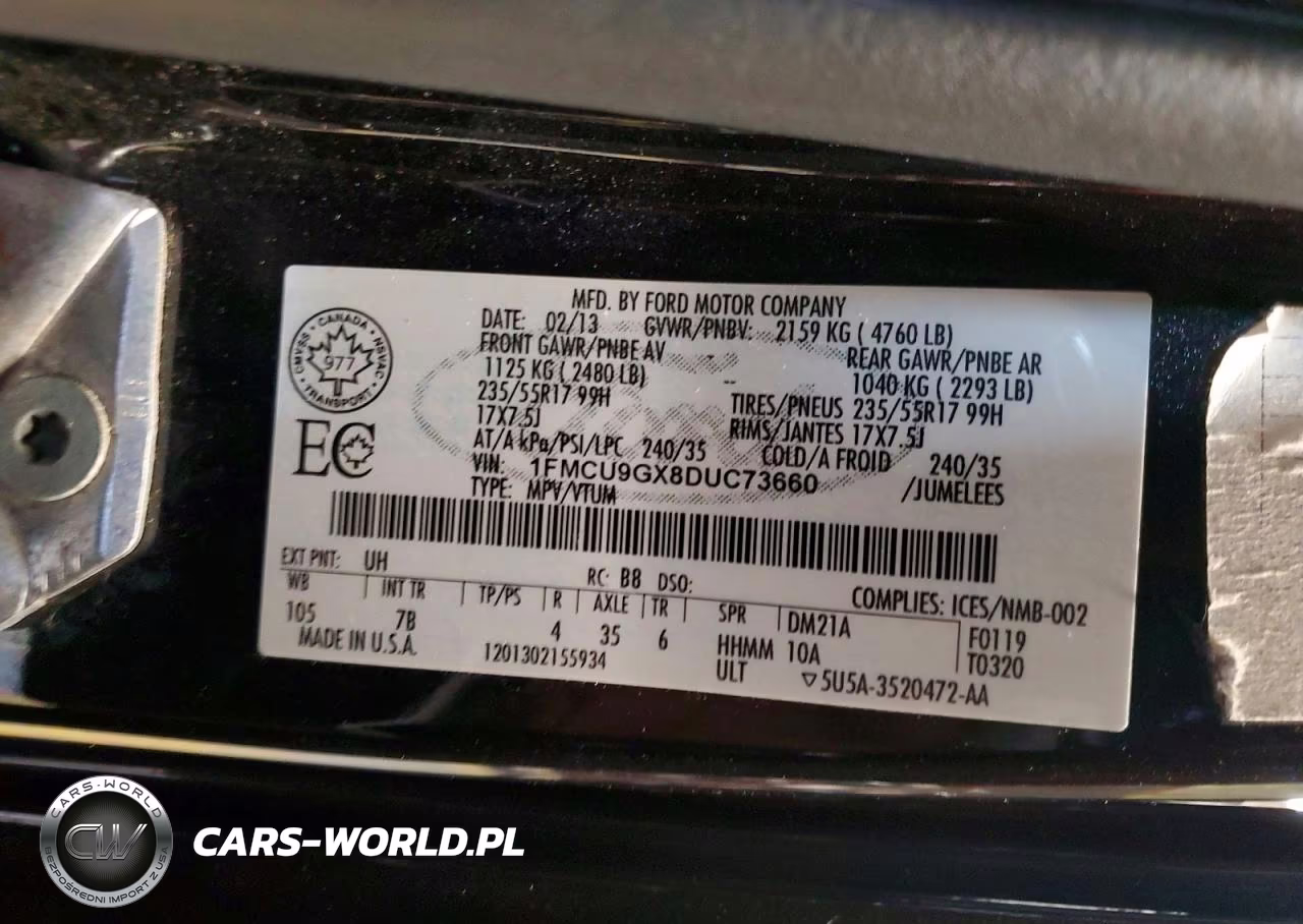 2013 Ford Escape Se VIN:1FMCU9GX8DUC73660 - 13