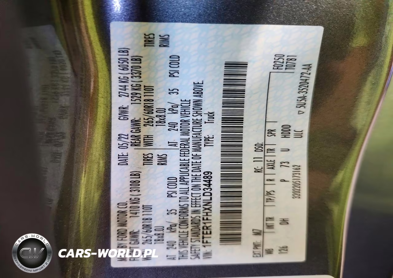 2022 Ford Ranger Xl VIN:1FTER1FHXNLD34489 - 13