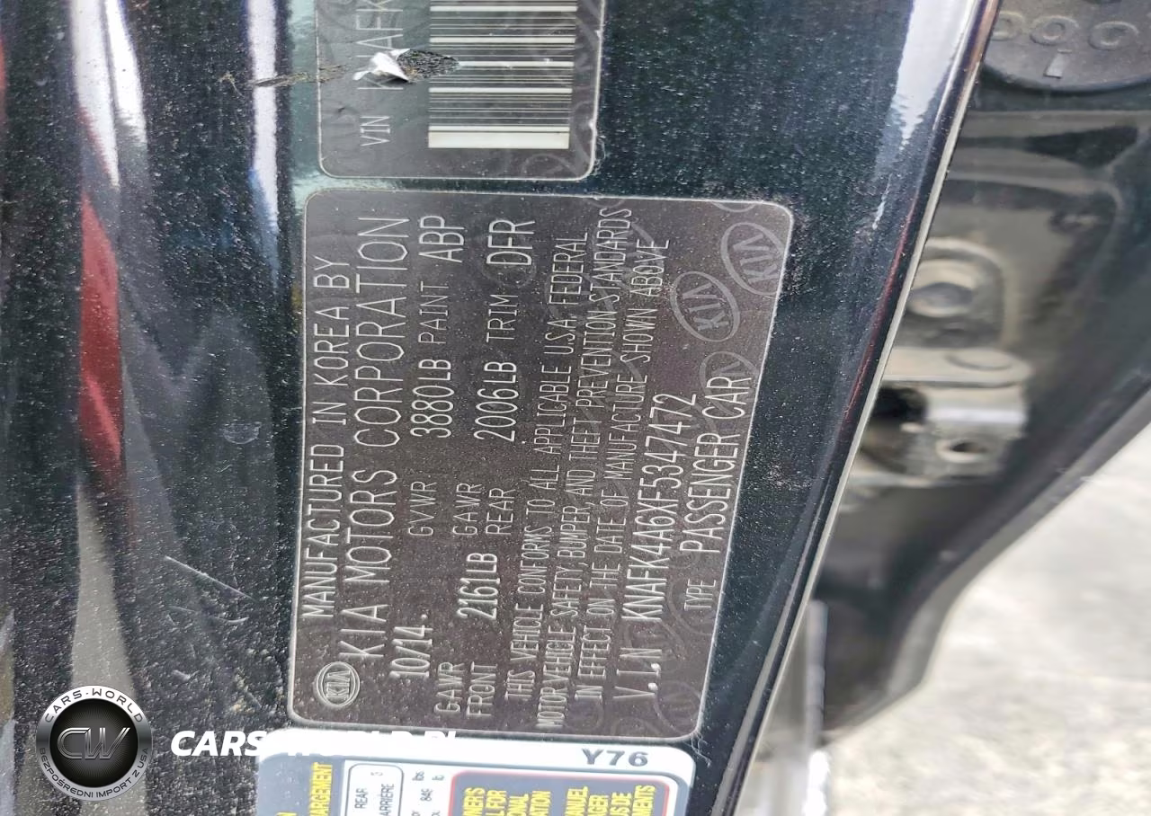 2015 Kia Forte Lx VIN:KNAFK4A6XF5347472 - 12