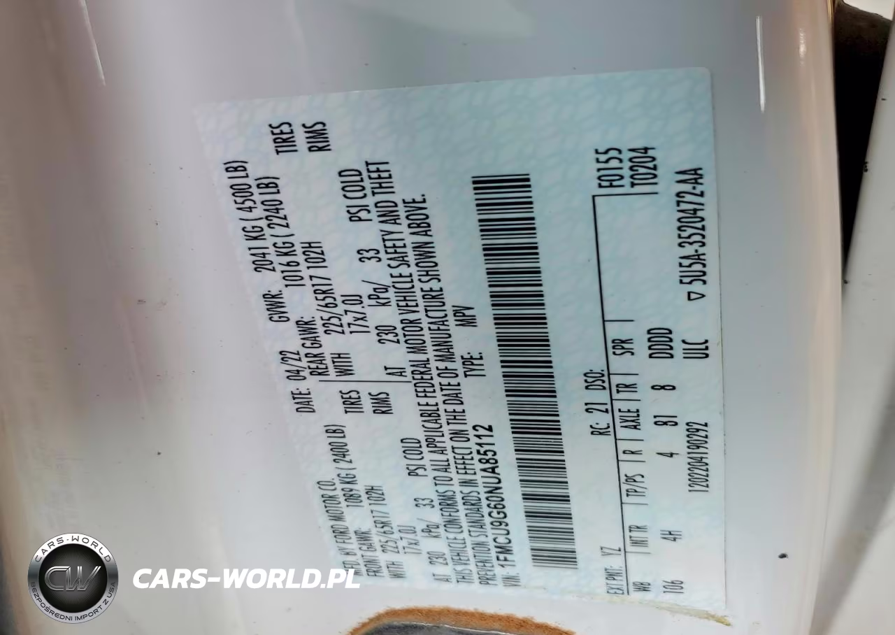 2022 Ford Escape Se VIN:1FMCU9G60NUA85112 - 13