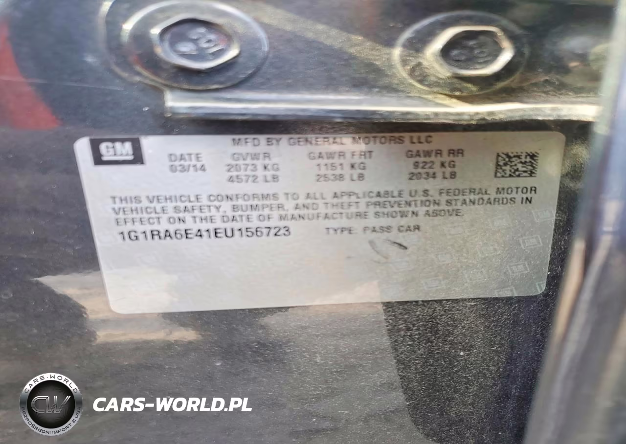 2014 Chevrolet Volt VIN:1G1RA6E41EU156723 - 13