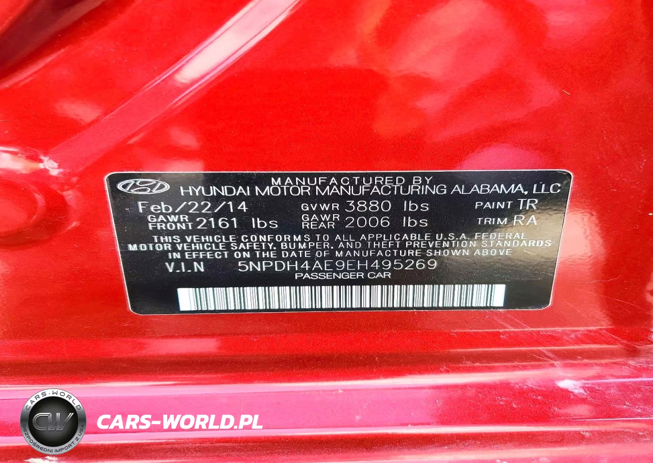 2014 Hyundai Elantra Se VIN:5NPDH4AE9EH495269 - 12