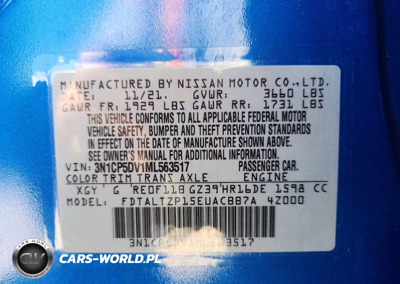 2021 Nissan Kicks Sr VIN:3N1CP5DV1ML563517 - 12