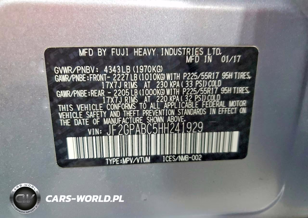 2017 Subaru Crosstrek Premium VIN:JF2GPABC5HH241929 - 13