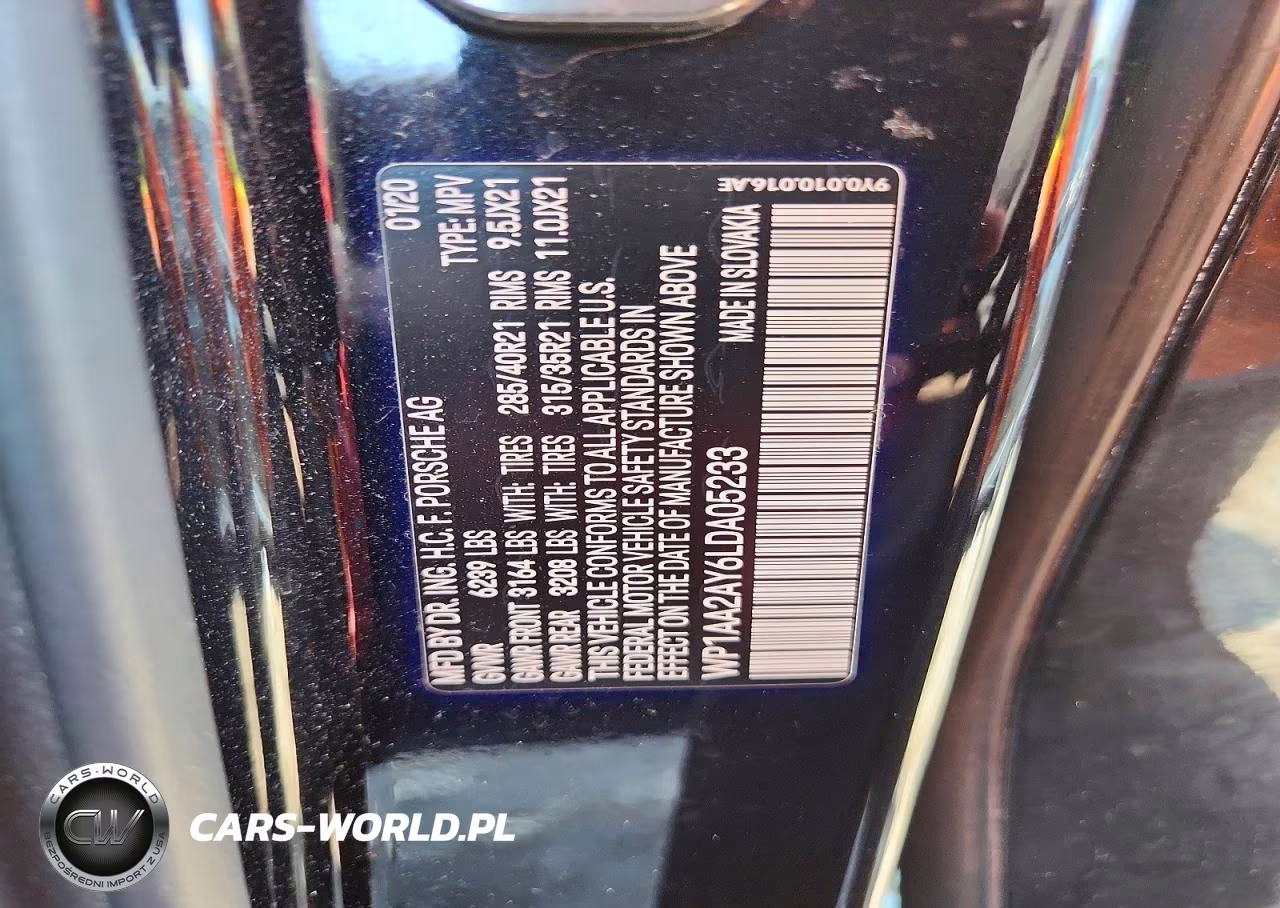2020 Porsche Cayenne VIN:WP1AA2AY6LDA05233 - 13