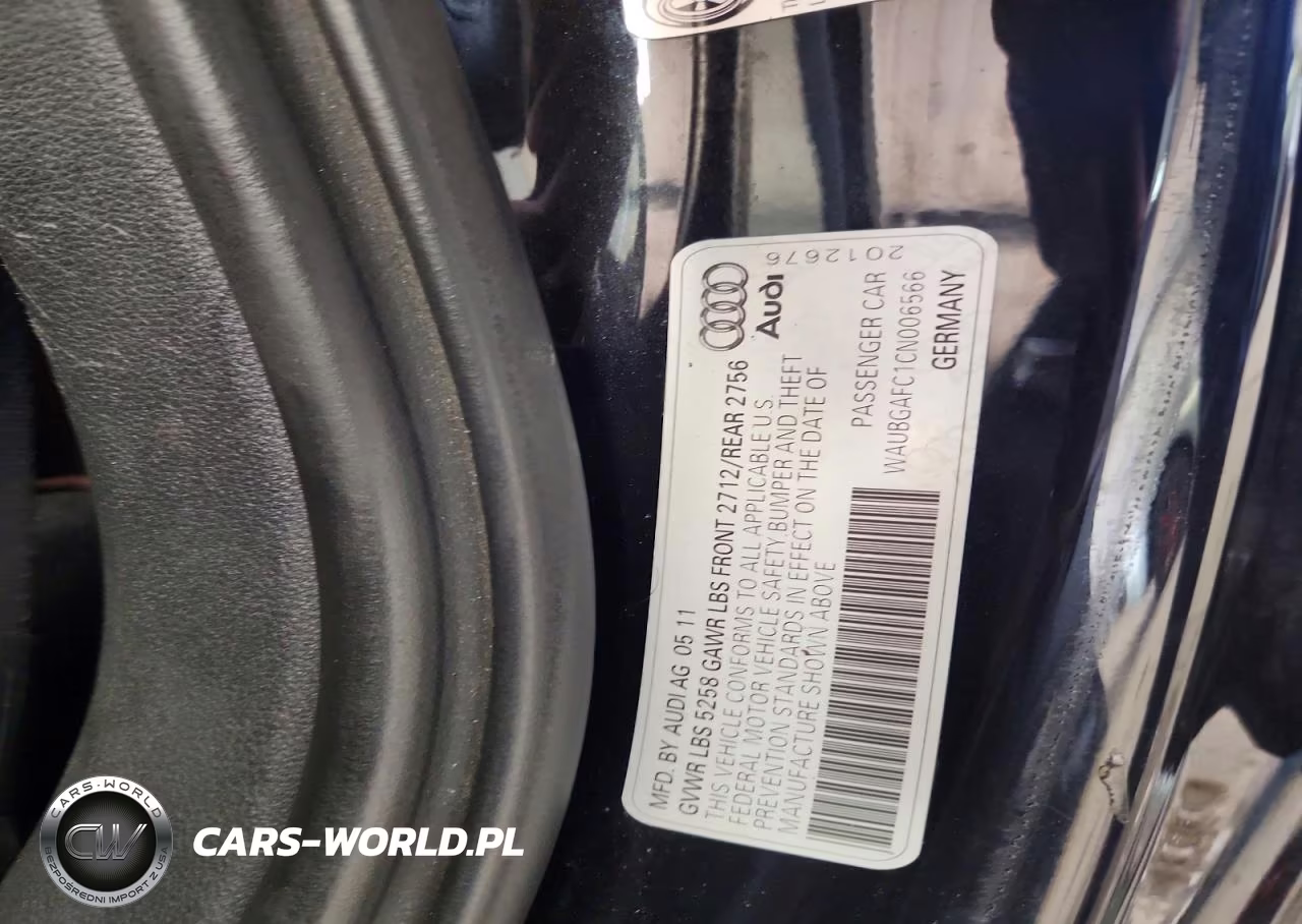 2012 Audi A6 VIN:WAUBGAFC1CN006566 - 12