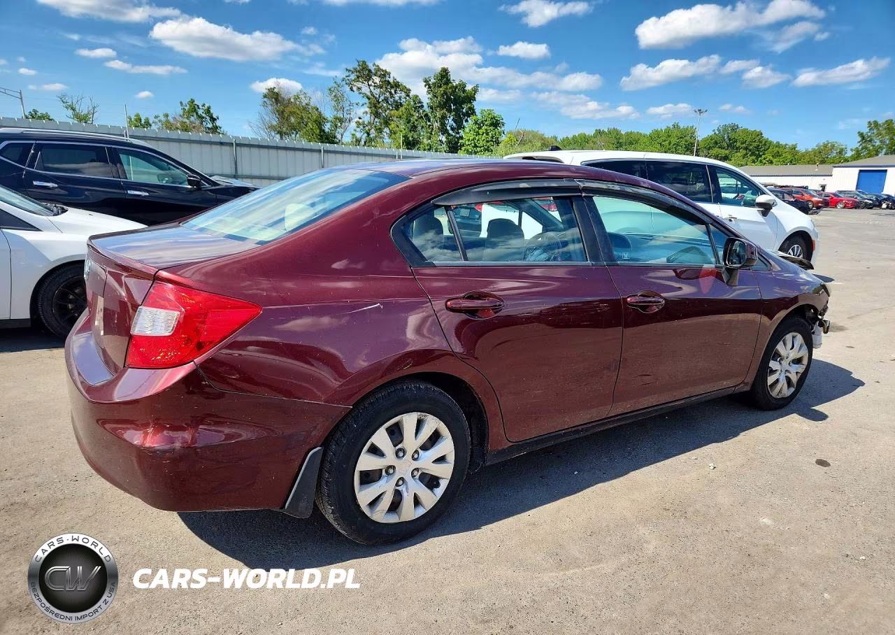2012 Honda Civic Lx VIN:19XFB2F52CE317664 - 3