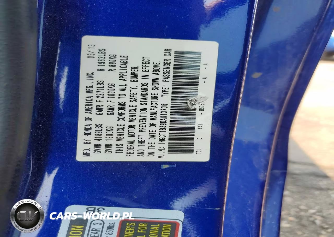 2013 Honda Accord Lx-S VIN:1HGCT1B39DA013736 - 12