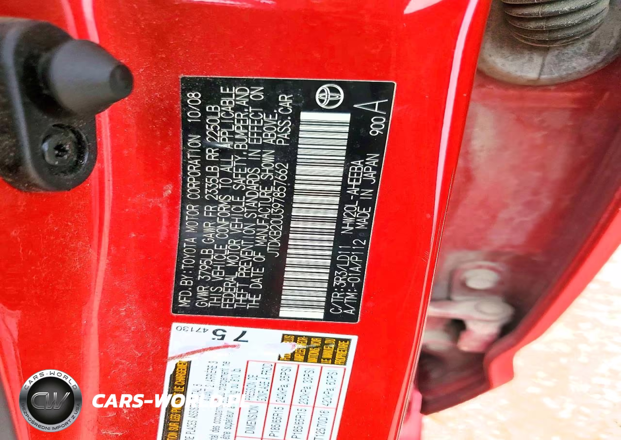 2009 Toyota Prius Base VIN:JTDKB20U397857662 - 12